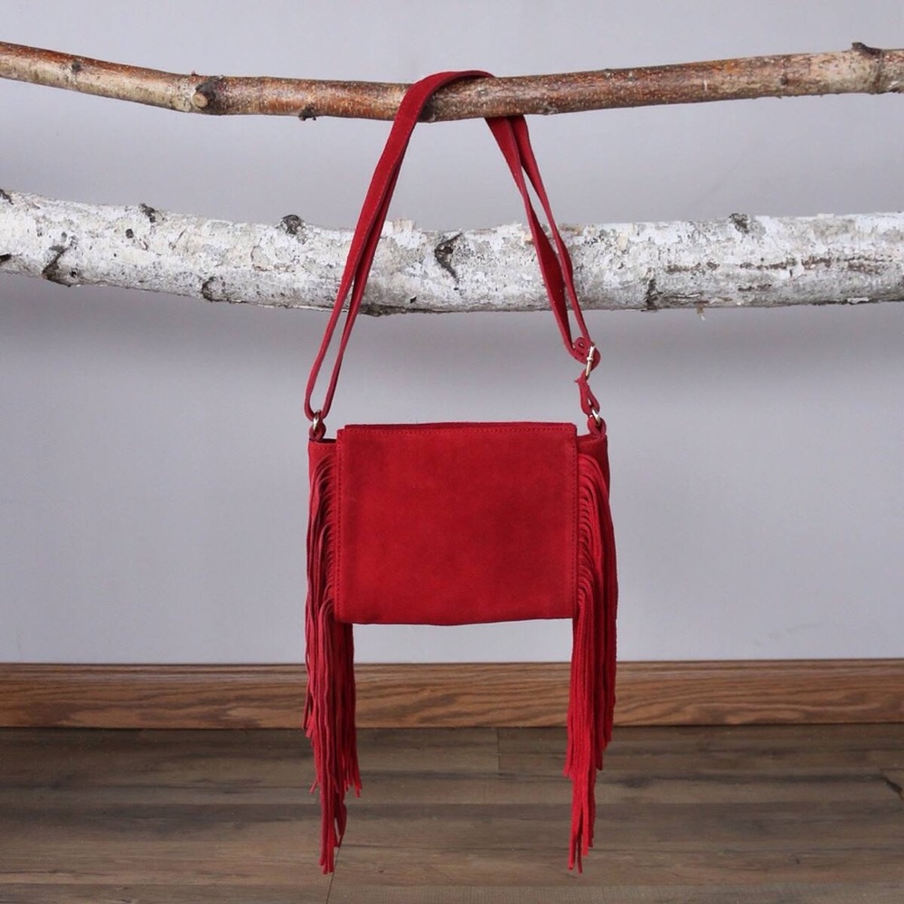 Red Suede Purse